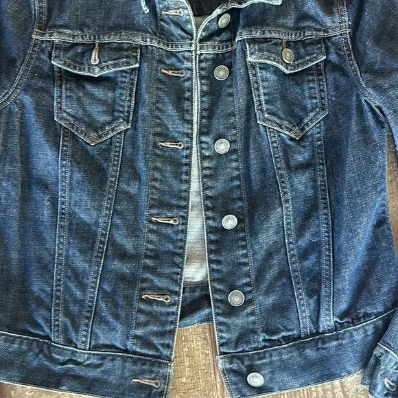 All Saints Metal Button Down Denim Jacket Like New Size 6 - Picture 6 of 8